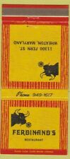 Matchbook Cover - Ferdinand's Restaurant Wheaton MD 30 Strike picture