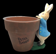 Vintage Beatrix Potter Cottage Spring Peter Rabbit Planter w Liner Easter 2000 picture