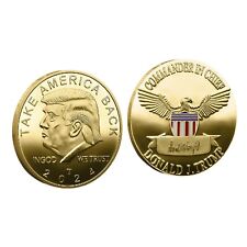 1 Pcs Commemorative Coin 2024 Donald Trump Plated Eagle President TAKE Gold picture