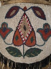 Antique OLD Native American Indian beaded Nez Perce' blackffeet pouch 19th c. picture