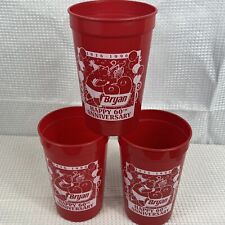 Bryan Foods Vintage 1996 60th Anniversary Plastic Cups Clean DC-22 Bryan Foods  picture