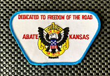 ABATE KANSAS MOTORCYCLE LOBBYIST EMBROIDERED SEW ON PATCH 5 1/4