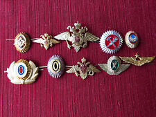 Set Of 10 Russian  Military Hat Badges picture