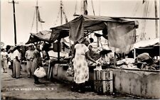 Curacao NWI Floating Market Real Photo Postcard picture