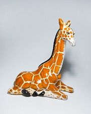 Vintage Ceramic Clay Hand Painted GIRAFFE Decorative Large Figurine picture