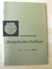 1957 CATERPILLAR PEORIA IL EMPLOYEE'S DINNER 25 YEAR CLUB NAME LIST  BOOKLET picture
