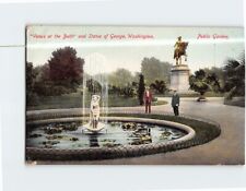 Postcard Venus at the Bath & Statue of George Washington Public Garden Boston MA picture