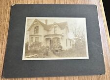 Early 20th Mounted Photograph Victorian Homestead House Couple  Minneapolis Minn picture