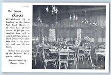 Branford Connecticut CT Postcard Oasis Restaurant Interior 1940 Vintage Unposted picture