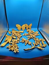 Vintage 1960s HomCo Copper Bird, Butterflies, Floral Wall Art -Wall Plaques- MCM picture