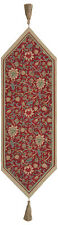 William Morris Design 45x13 in Belgian Table Runner - Fleur de Morris red picture