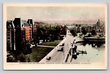 c1948 RPPC Postcard: Empress Hotel & Parliament Building - Victoria, B.C. picture