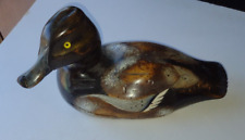 Hand Carved, Painted, & Signed Bluebill Duck Decoy / Ken Hopkins 6/82'   #002 picture