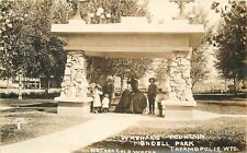 Postcard RPPC 1917 Wyoming Thermopolis Washakie Fountain Mondell Park 23-12287 picture