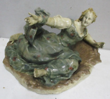 Vintage Pottery Figure of Woman in Dress Laying Down picture