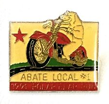 ABATE Motorcycle Club Local #1 Vintage 1991 Polar Bear Lapel Hat Pin picture