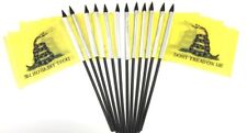 12 Pack 4x6 Inch Gadsden Small Miniature Stick Desk & Little Table Flags picture