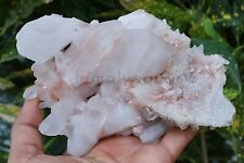 Pink +White Samadhi Quartz Natural Minerals 696 gm Rough Quartz Specimen picture