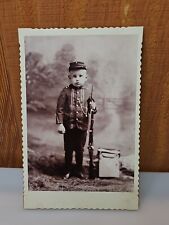 CDV CABINET CARD PHOTOGRAPH RIFLE KID BABY RARE  picture