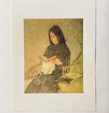 Vintage Phaidon Press Postcard “The Precious Book” Gwen John Portrait Girl P2 picture