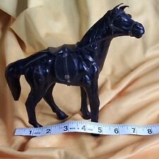 VTG Leather Wrapped Horse Equestrian Statue Figure Realistic Art Decor 7.5