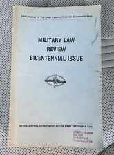 US Army Military Law Review Book War Department 1975 Bicentennial 27-100 picture