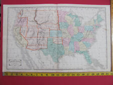 1855 UNITED STATES MAP + NEW ENGLAND STATES + PRINCIPAL CITES SHOWING RAILROADS picture
