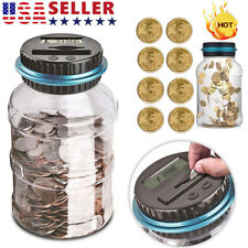 Large Digital Piggy Bank Money Saving Jar with LCD Coin Counter 2.5L Plastic picture