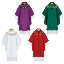 Gothic Style Embroidered Cowl Collar Chasuble Torino Collection 51Inx59In Green picture