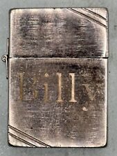 Vintage 2010 1935 Replica Chrome Zippo Lighter Personalized Billy picture