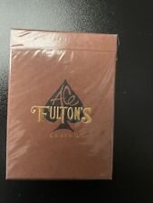 Ace Fulton's Casino Cards by D&D- Vintage Back, Tobacco. New (SEALED) picture