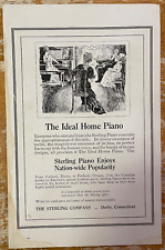 1915 Sterling Piano The Ideal Home Piano  Vintage Print Ad Full Page B&W picture