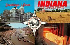Greetings from Indiana Hoosier State Indy 500 IN Postcard picture