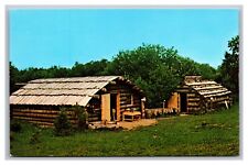Patten ME Maine Lumberman's Museum Blacksmith Shop Camp Chrome Postcard picture