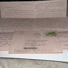 1945 Future Wife’s Letter to Ice Skating Champion at Wichita Kansas Arena KS picture