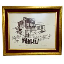 Vintage 1975 RARE Numbered 20/50 Calico Ghost Town Hank's Hotel R. KNIES Drawing picture