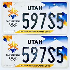 2002 United States Utah Olympic Winter Games Passenger License Plate 597S5 picture