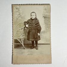 Victorian Cabinet Card Photo Young Child Girl Antique York, Penn Identified picture