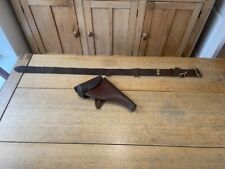 WW1 FINNIGANS 1916  BRITISH ARMY OFFICERS LEATHER WEBLEY HOLSTER SAM BROWN BELT picture