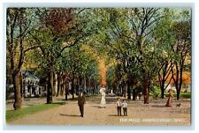 c1930's The Mall Dirt Road Dog Newburyport Massachusetts MA Vintage Postcard picture