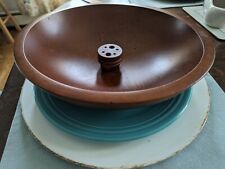 Woodcroftery Mid Century Modern Large Vintage Wooden Nut Bowl Americana USA  picture