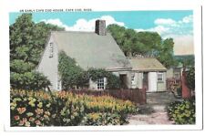 Massachusetts c1920's Old Cape Cod House, flower garden picture