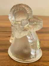 Goebel West German Lead Crystal Frosted Angel Figurine Bell picture