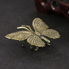 Vintage Solid Brass Butterfly Ornament, Antique Style Insect Decoration Study picture