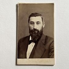 Antique CDV Photograph Handsome Mature Man Great Beard Portland ME picture