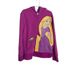 Disney Parks Tangled Rapunzel Hoodie Girl's Medium Purple Full Zip Sweatshirt picture