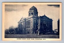 Woodsfield OH-Ohio, Monroe County Court House, Antique Vintage Souvenir Postcard picture