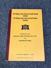 1929 1943 Rock Island Rules and Rates of Pay for Conductors booklet WWII era picture