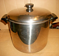 Vintage Revere Ware 8 Quart Stock Pot/Dutch Oven With Disk Bottom & Lid picture