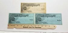 LOT OF THREE Vtg 1891 NEW YEARS GREETING Bank of Prosperity Novelty Check A9 picture